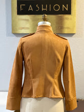 Load image into Gallery viewer, Stretch Vegan Suede Military Jacket