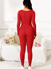 Load image into Gallery viewer, Scoop Neck Long Sleeve Active Jumpsuit