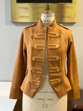 Load image into Gallery viewer, Stretch Vegan Suede Military Jacket