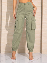 Load image into Gallery viewer, Buttoned High Waist Long Pants with Pockets