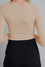 Load image into Gallery viewer, Cutout Ribbed Long Sleeve Bodysuit