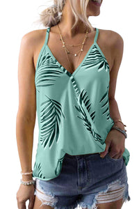 Green Tropical Print Tank Top - Alycia Mikay Fashion 