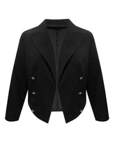 Load image into Gallery viewer, Plus Size Buttoned Lapel Collar Long Sleeve Blazer