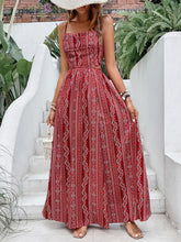 Load image into Gallery viewer, Printed Sweetheart Neck Split Maxi Dress