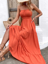 Load image into Gallery viewer, Spaghetti Strap Cutout Tie Back Maxi Dress