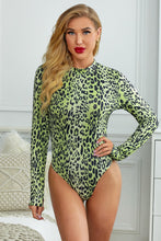 Load image into Gallery viewer, Mock Neck Leopard Bodysuit