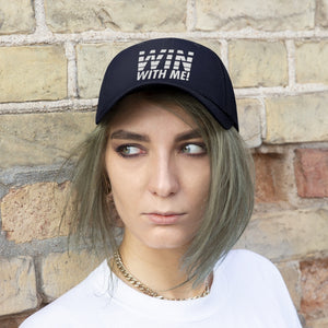 Unisex "Win With Me" Twill Baseball Cap - Alycia Mikay Fashion 