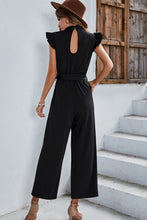 Load image into Gallery viewer, Butterfly Sleeve Tie Waist Jumpsuit