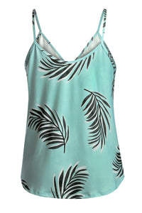 Green Tropical Print Tank Top - Alycia Mikay Fashion 