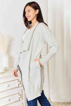 Load image into Gallery viewer, Double Take Open Front Duster Cardigan with Pockets