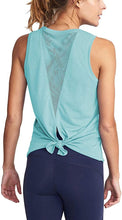 Load image into Gallery viewer, Mesh Exercise Tie-Back Tank Top - Alycia Mikay Fashion 
