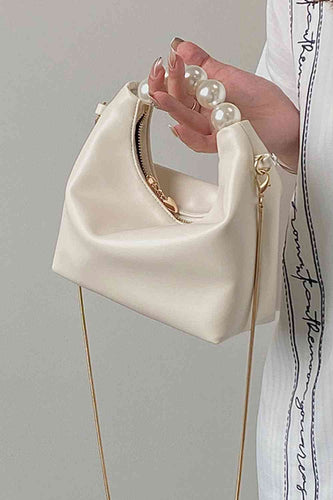 Adored Vegan Leather Pearl Handbag