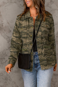 Camouflage Snap Down Jacket