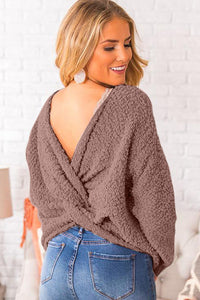Twist Back Sweater - Alycia Mikay Fashion 