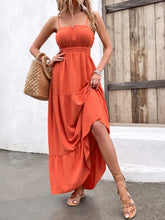 Load image into Gallery viewer, Spaghetti Strap Cutout Tie Back Maxi Dress