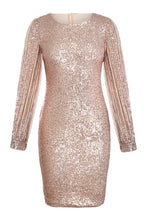 Load image into Gallery viewer, Sequin Tassel Sleeves Evening Dress - Alycia Mikay Fashion 