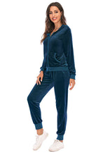 Load image into Gallery viewer, Zip-Up Hooded Jacket and Pants Set