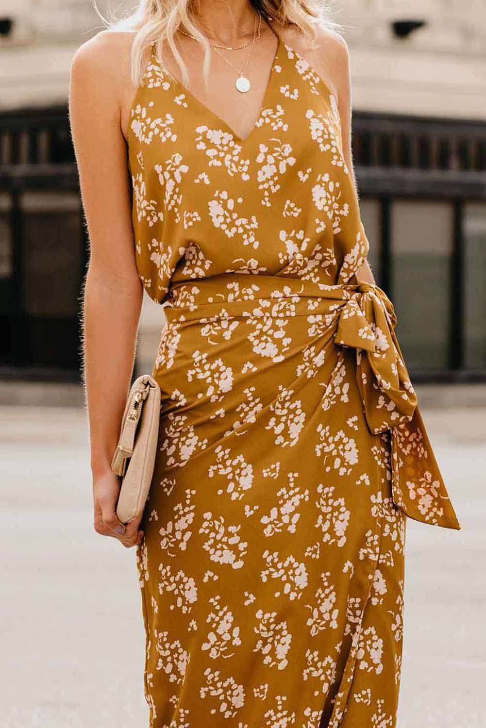 Wrap Midi Dress - Alycia Mikay Fashion 