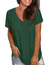 Load image into Gallery viewer, Casual Short Sleeve V-neck T Shirt - Alycia Mikay Fashion 