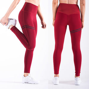 High Waist Fitness Leggings with Thigh Accent - Alycia Mikay Fashion 