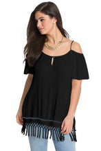 Load image into Gallery viewer, Plus Size - Cold Shoulder Plus Size Blouse Top - Alycia Mikay Fashion 