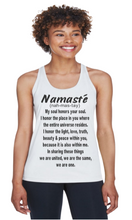Load image into Gallery viewer, Namaste Racerback Performance Tank Top - Alycia Mikay Fashion 