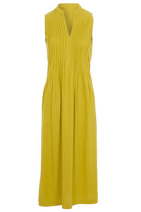 V-Neck Pleated Sleeveless Dress - Alycia Mikay Fashion 