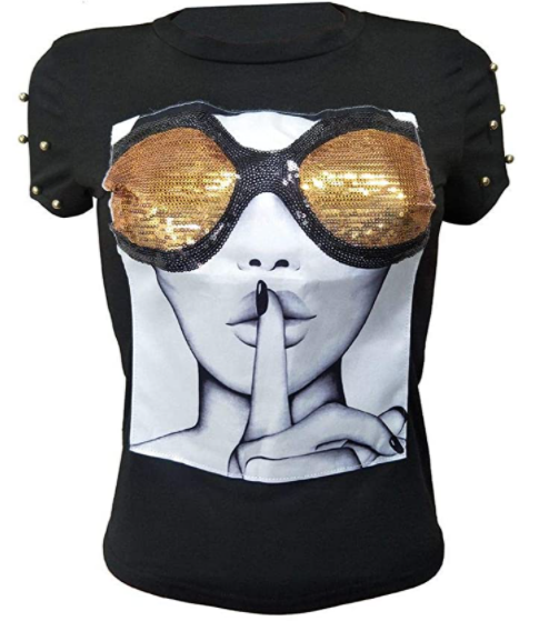 Sequined Graphic T-shirt