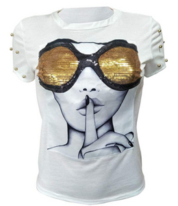 Sequined Graphic T-shirt