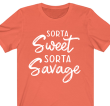 Load image into Gallery viewer, Sorta Sweet Sorta Savage  T-shirt - Alycia Mikay Fashion 