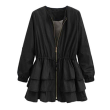 Load image into Gallery viewer, Plus Size Cascading Ruffles Jacket - Alycia Mikay Fashion 