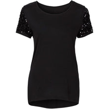 Load image into Gallery viewer, Sequin  Sleeve Fashion T-Shirt - Alycia Mikay Fashion 