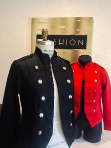 Black Military Jacket - Alycia Mikay Fashion 