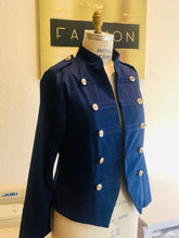 Load image into Gallery viewer, Navy Blue Military Jacket