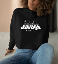 Load image into Gallery viewer, Boujee Savage Cropped Hoodie - Alycia Mikay Fashion 