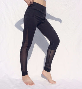 Sports Side Mesh Workout Leggings - Alycia Mikay Fashion 