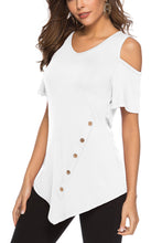 Load image into Gallery viewer, Round Neck Cold Shoulder Blouse - Alycia Mikay Fashion 