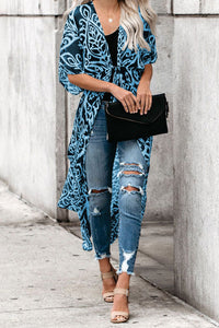 Printed Duster Kimono - Alycia Mikay Fashion 