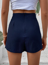 Load image into Gallery viewer, Zip-Back High Waist Shorts