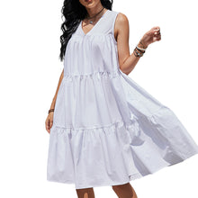 Load image into Gallery viewer, V-Neck Sleeveless Tiered Dress