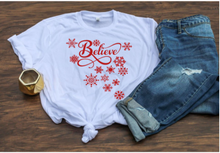 Load image into Gallery viewer, Christmas Believe T-shirt