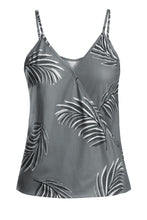 Load image into Gallery viewer, Gray Tropical Print Tank Top - Alycia Mikay Fashion 