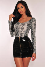Load image into Gallery viewer, Snake Print Bodysuit - Alycia Mikay Fashion 