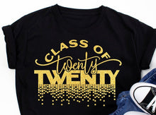 Load image into Gallery viewer, Seniors T-Shirt:  Glitter Class of 2020 Tee - Alycia Mikay Fashion 