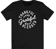 Load image into Gallery viewer, Thankful Grateful Blessed T-shirt - Alycia Mikay Fashion 
