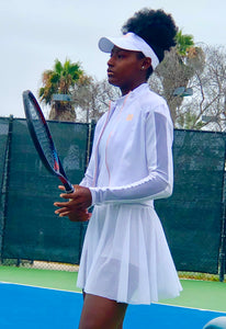 White 3-piece tennis outfit - Alycia Mikay Fashion 