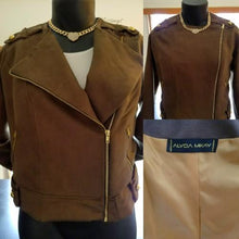 Load image into Gallery viewer, Suede Motorcycle Jacket - Alycia Mikay Fashion 