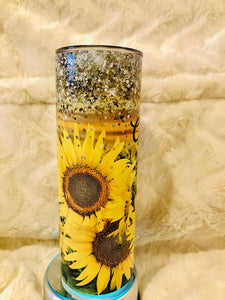 Sunflower Beauty Stainless Steel Tumbler