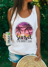 Load image into Gallery viewer, Sunset Is My Favorite Color Tank Top