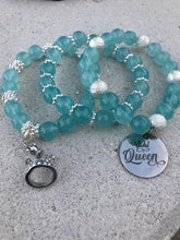 Load image into Gallery viewer, Aqua Color Quartzite 3-piece Bracelet Set - Alycia Mikay Fashion 